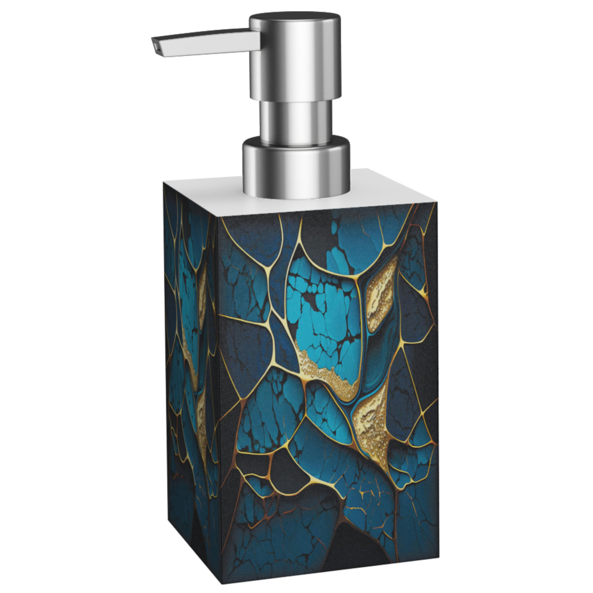 SEIFENSPENDER Marmor Cobalt - Blau, Kunststoff (7/12/7cm) - Sanilo