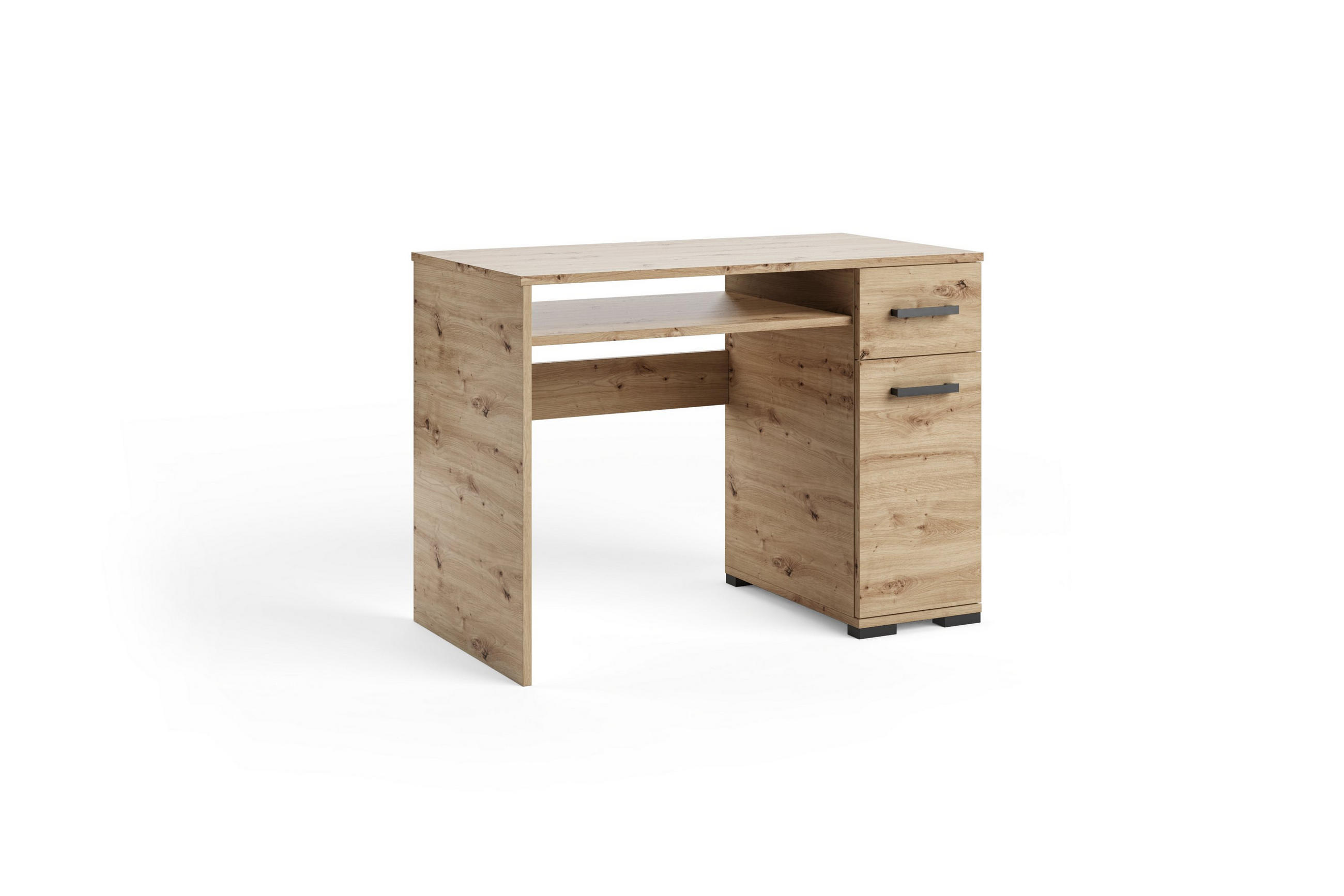 SCHREIBTISCH ALBANO 90x56x75 cm Bürotisch Computertisch, Eiche Artisan - Eiche Artisan, Holzwerkstoff (56/90/75cm) - MASSENO