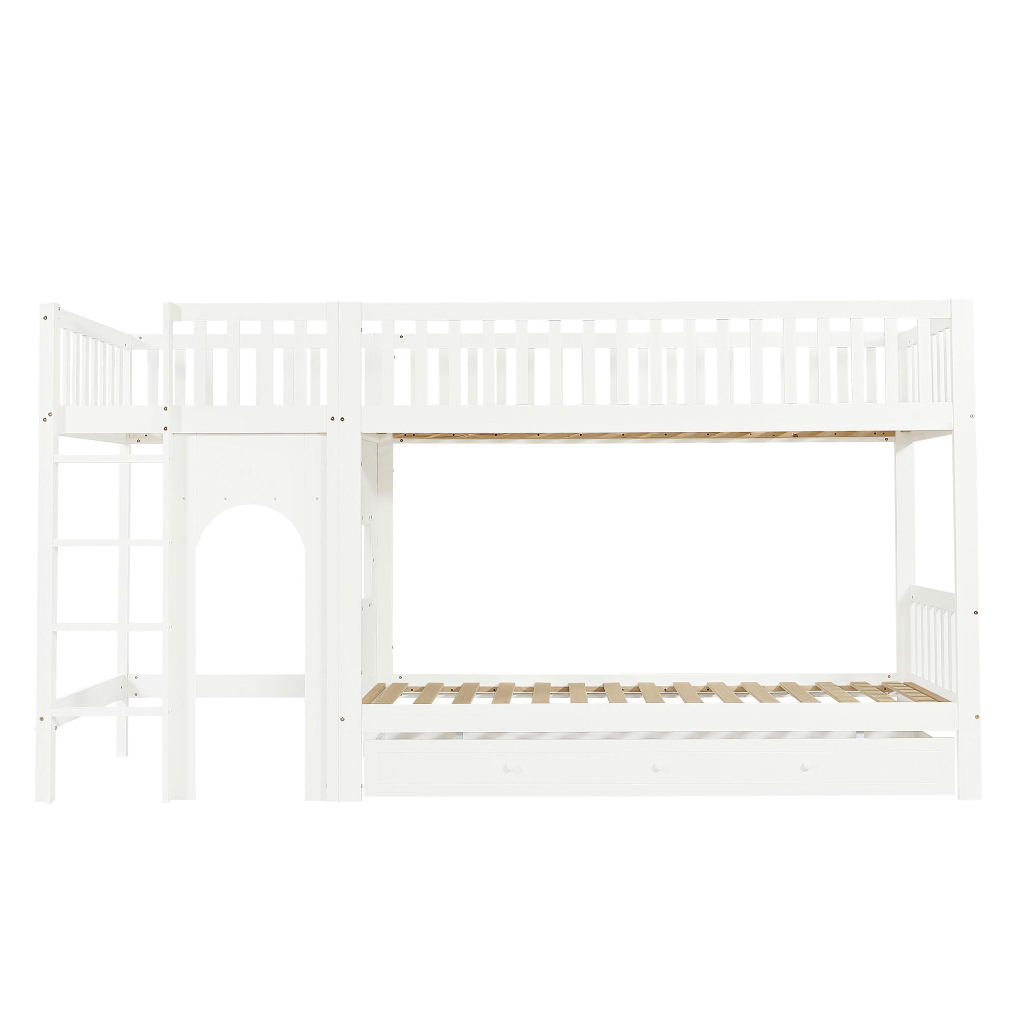 ETAGENBETT Kinder Weiß - Weiß, Holz (90/200cm) - ComfortXL