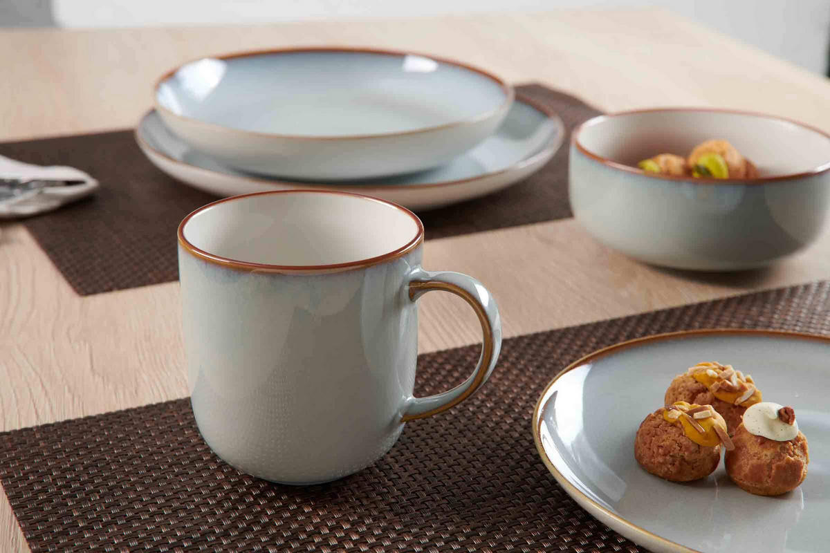 KAFFEEBECHER Portofino grau 400 ml 6er Set - Grau, Keramik (0.4L) - Ritzenhoff Breker