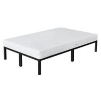 METALLBETT mit MATRATZE 200/120cm - Schwarz, Metall - ML-DESIGN