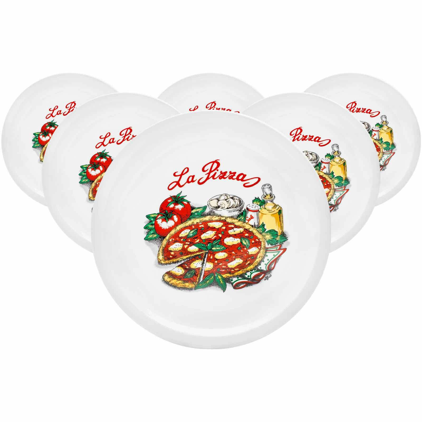 PIZZATELLER Napoli bunt ø 30,5 cm 6er Set - Multicolor, Keramik (30.5cm) - Van Well