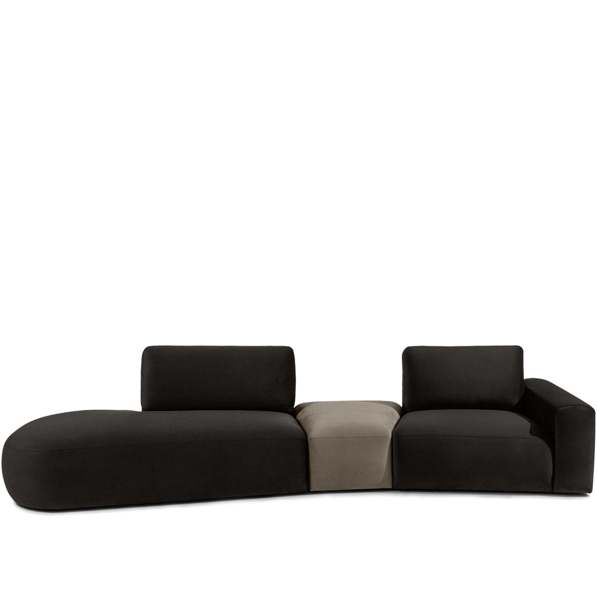 4-SITZER ECKSOFA ZUCCO Velour links, Braun - Braun, Textil (350/84/105cm) - KONSIMO®