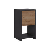 NACHTTISCH Evo Anthrazit/Goldkraft Eiche 30 x 55 cm mit Schublade - Anthrazit, Holzwerkstoff (30/55/30cm) - Vicco