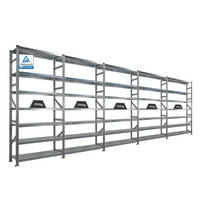 FACHBODENREGAL Proximo Stecksystem 250x600x50cm 7 Ebenen Beidseitig nutzbar Verzinkt - Silberfarben, Metall (600/250/50cm) - PROREGAL