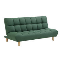 3-SITZER Schlafsofa Klappsofa - Stoff - Grün - ESTEBAN - Grün, Textil (182/87/97cm) - Vente-Unique