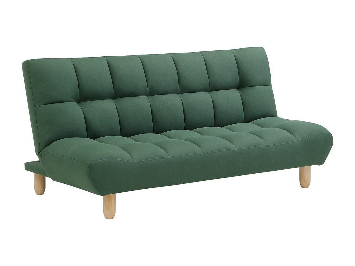 3-SITZER Schlafsofa Klappsofa - Stoff - Grün - ESTEBAN - Grün, Textil (182/87/97cm) - Vente-Unique