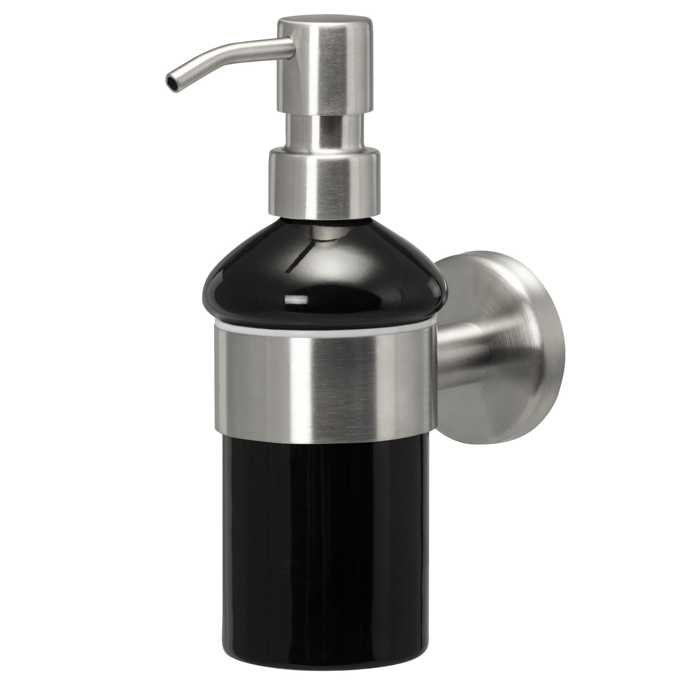 SEIFENSPENDER PIAZZA, schwarz, Keramik - Schwarz, Keramik (7/18/11cm) - bremermann