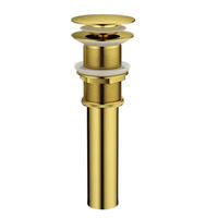 WASCHBECKEN-ABLAUFSTOPFEN – Gold – Edelstahl - Platinfarben, Metall (22.5/7/7cm)
