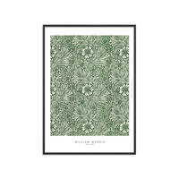 POSTER mit Rahmen William Morris - Greens - Schwarz/Grün, Holz/Papier (30/40cm) - Poster&Frame