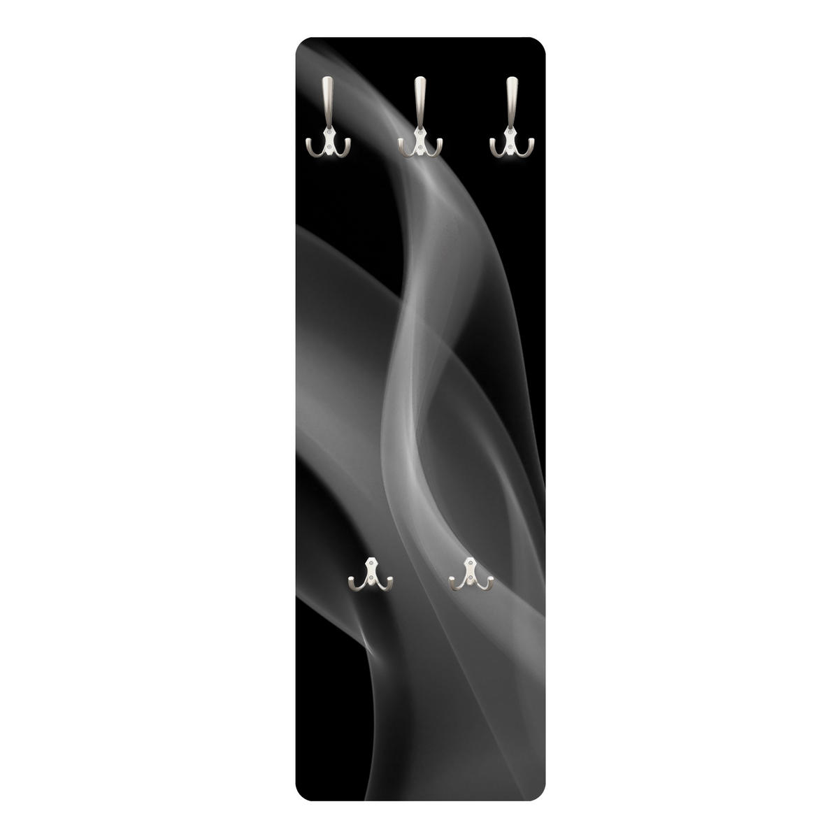 WANDGARDEROBE - Silver Smoke 34/105 cm - Schwarz, Holzwerkstoff (34/105/1.6cm) - Bilderwelten