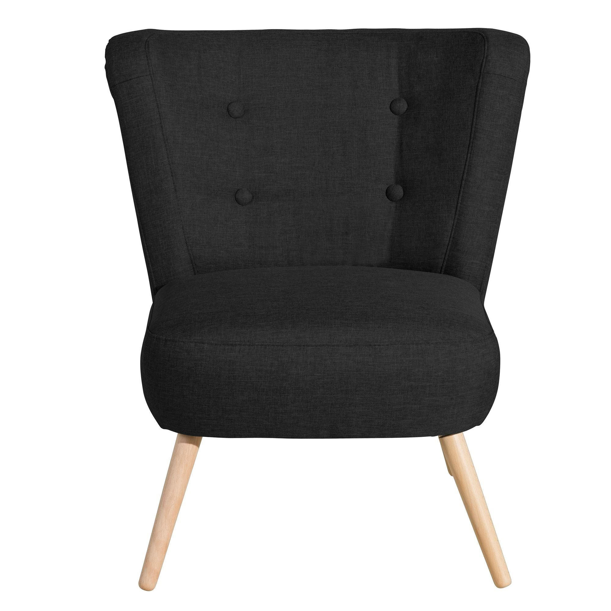 SESSEL Kassi Bezug Flachgewebe Buche natur / schwarz - Schwarz, Kunststoff (69/80/68cm) - 58aufmkessel