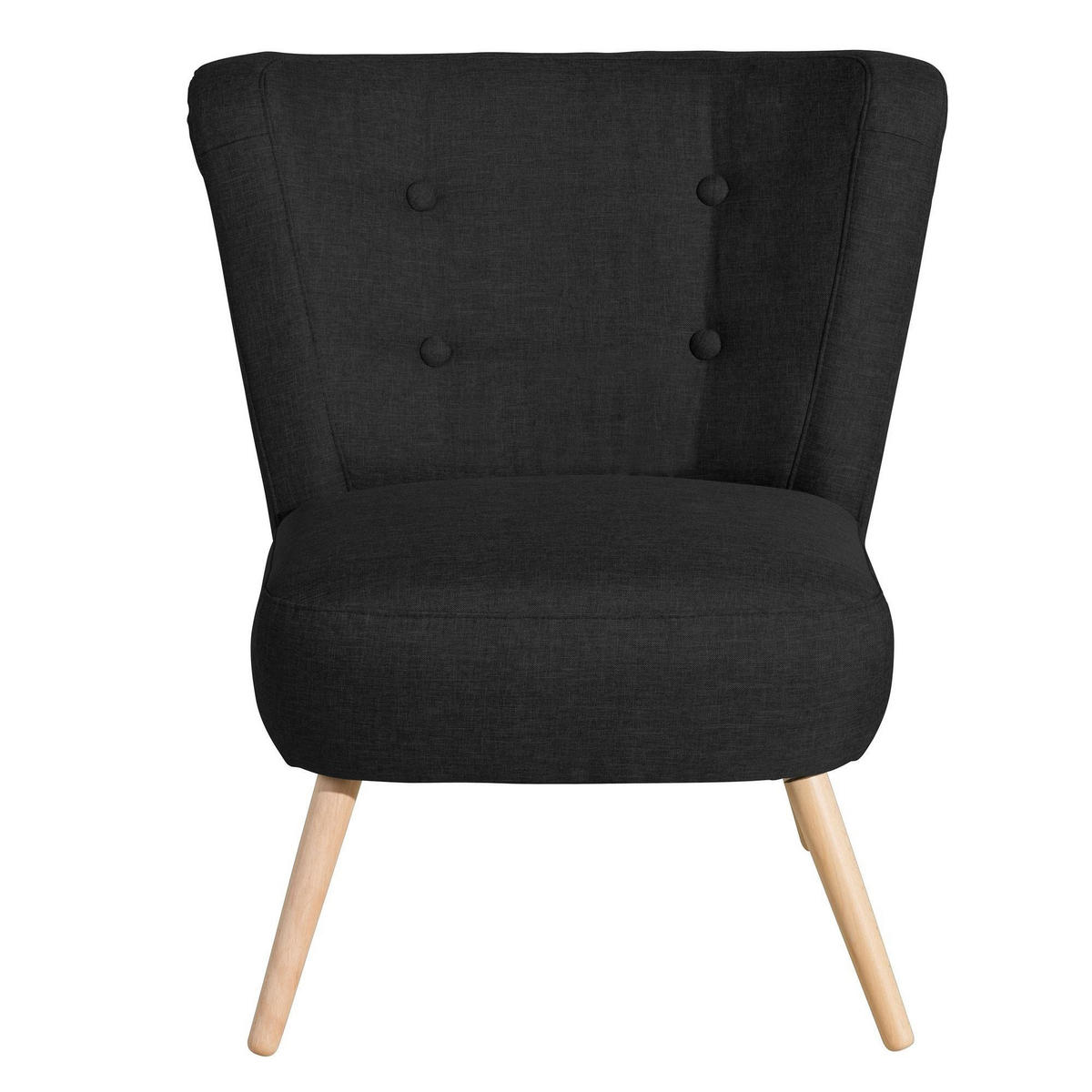 SESSEL Kassi Bezug Flachgewebe Buche natur / schwarz - Schwarz, Kunststoff (69/80/68cm) - 58aufmkessel