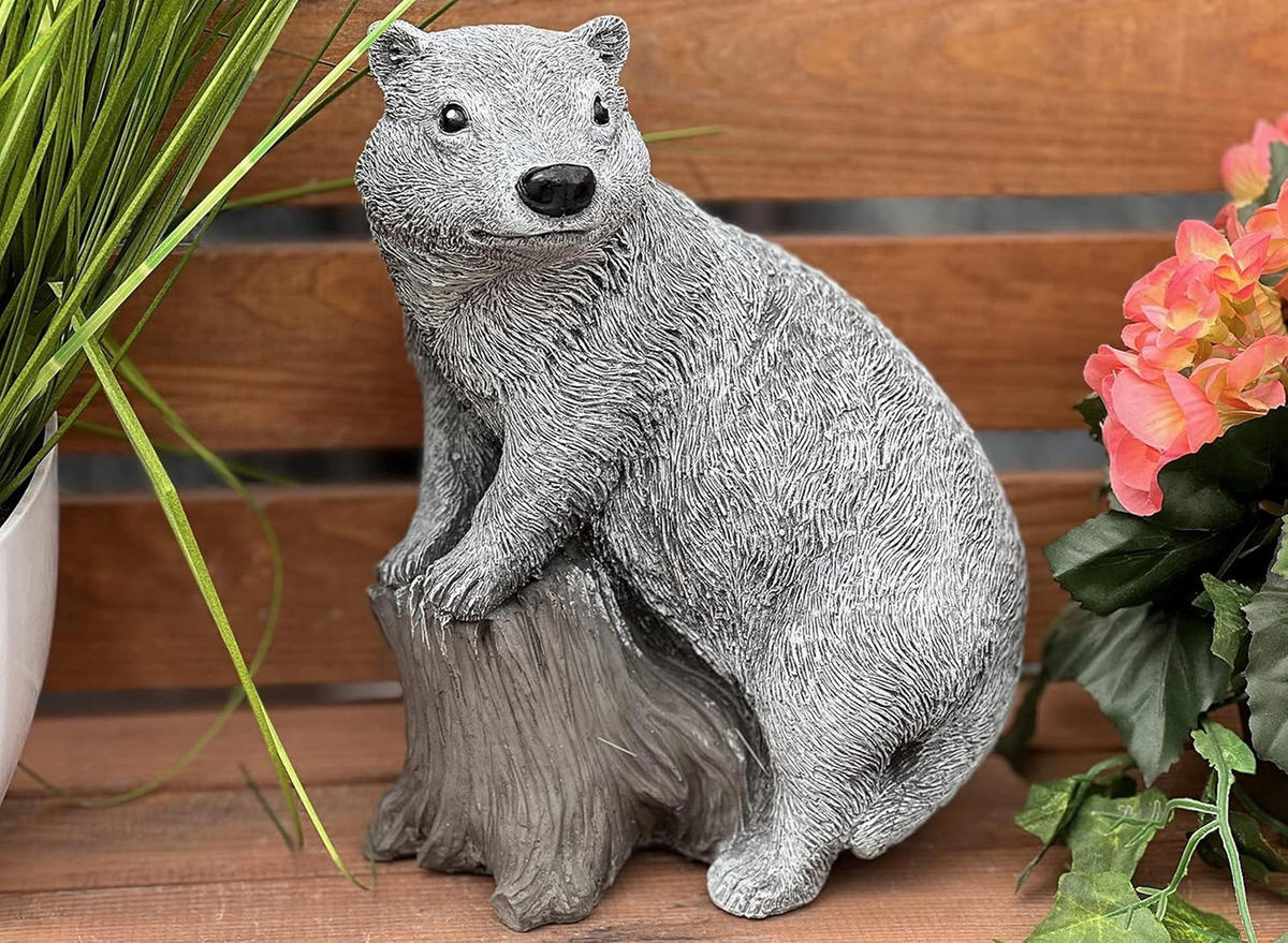 STEINFIGUR Dachs frostfest wetterfest Steinguss - Grau, Stein (18/24/15cm) - stoneandstyle