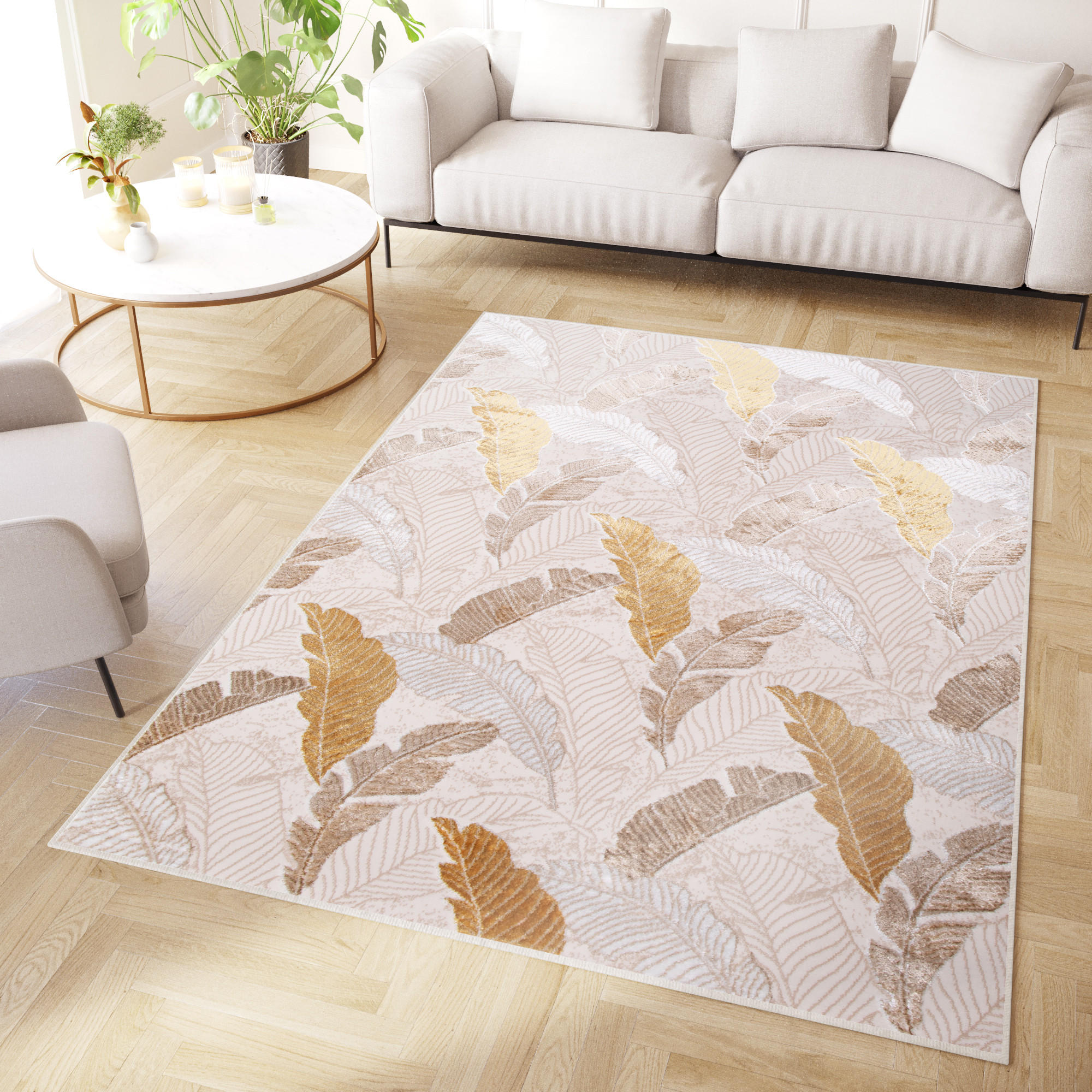 TEPPICH CRYSTAL Beige 80/150 cm - Beige, Textil (80/150cm) - Tapiso