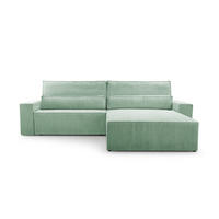 ECKSOFA - Denver L - Mintgrün - Mintgrün, Holz (290/200cm) - Möblo
