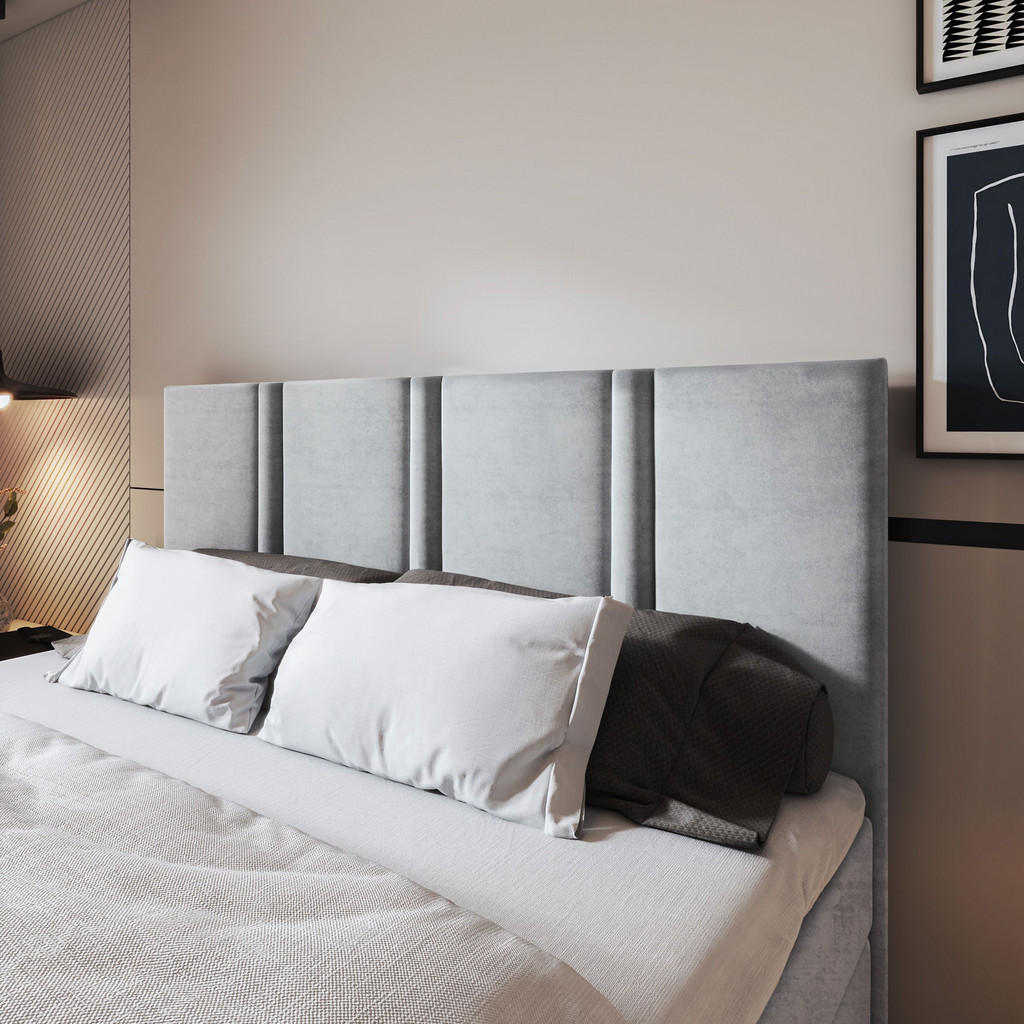 Thumbnail - Masseno Boxbett, Blau, Holz, H2 + H3, 180x200 cm, Schlafzimmer, Betten, Boxspringbetten