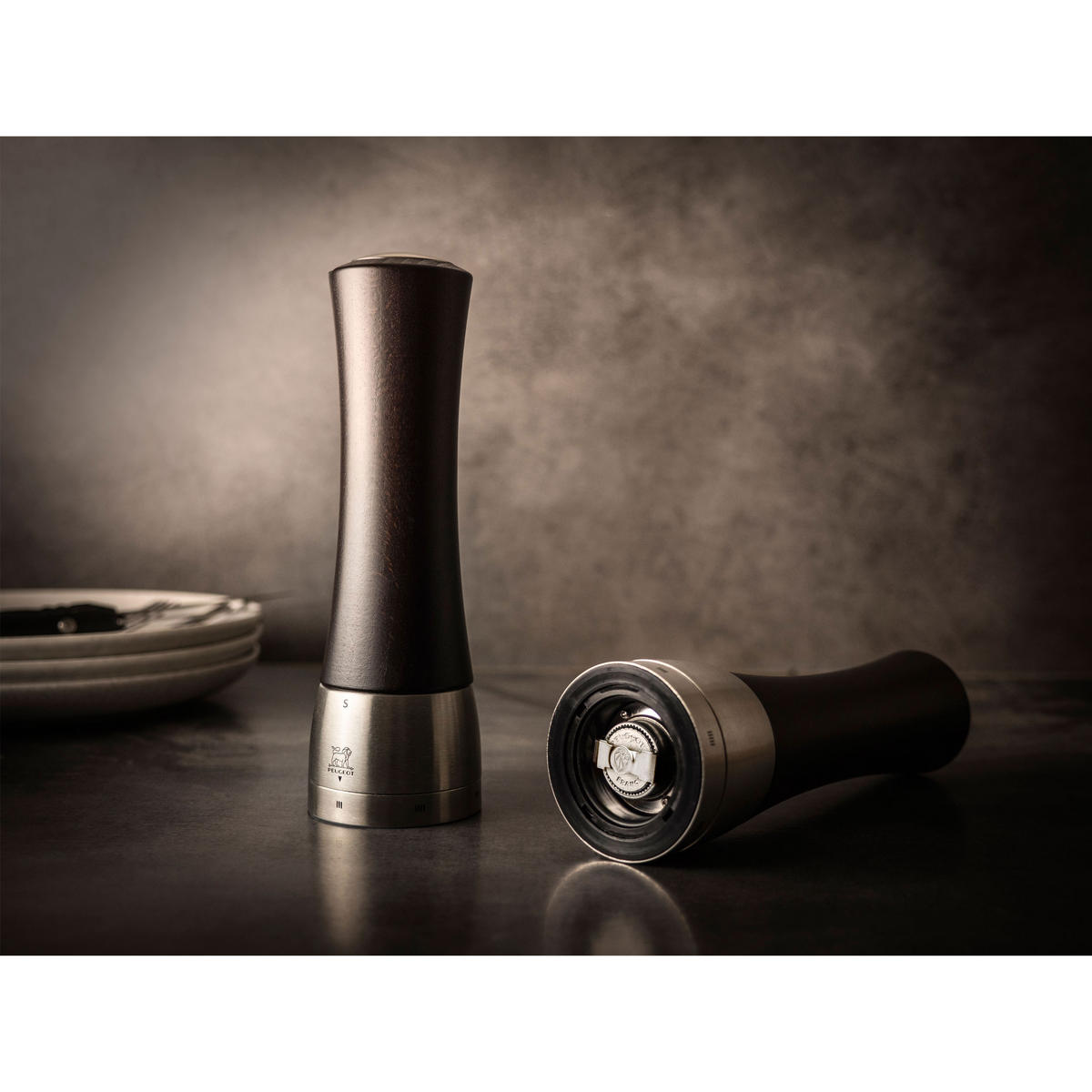 PFEFFERMÜHLE Madras uSelect 21cm Buchenholz Schokolade Stahlmahlwerk - Braun, Holz (6.5/21/6.5cm) - PEUGEOT