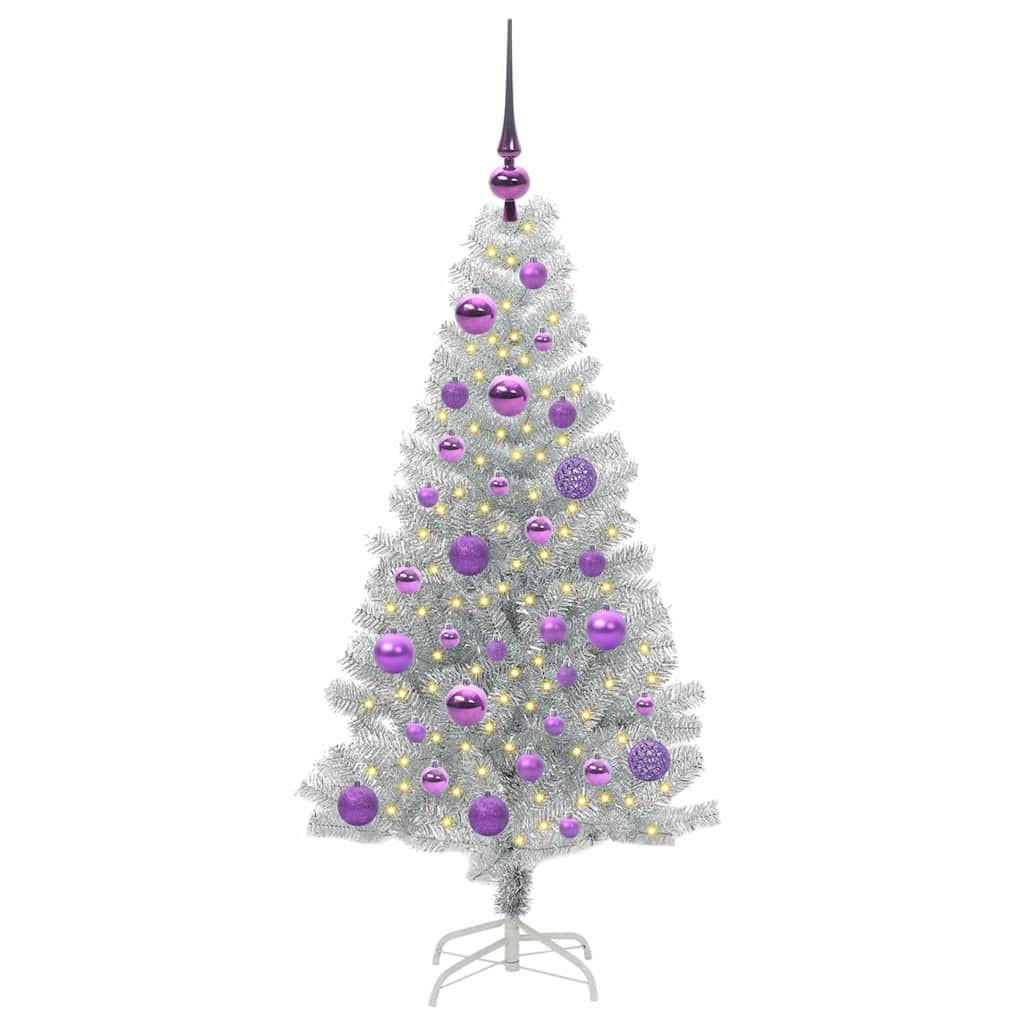 vidaXL Weihnachtsbaum Silber 120 cm