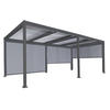 ALU PERGOLA MIT SEITENWAND Anthrazit - Anthrazit, Metall (590/224/306cm) - MCW
