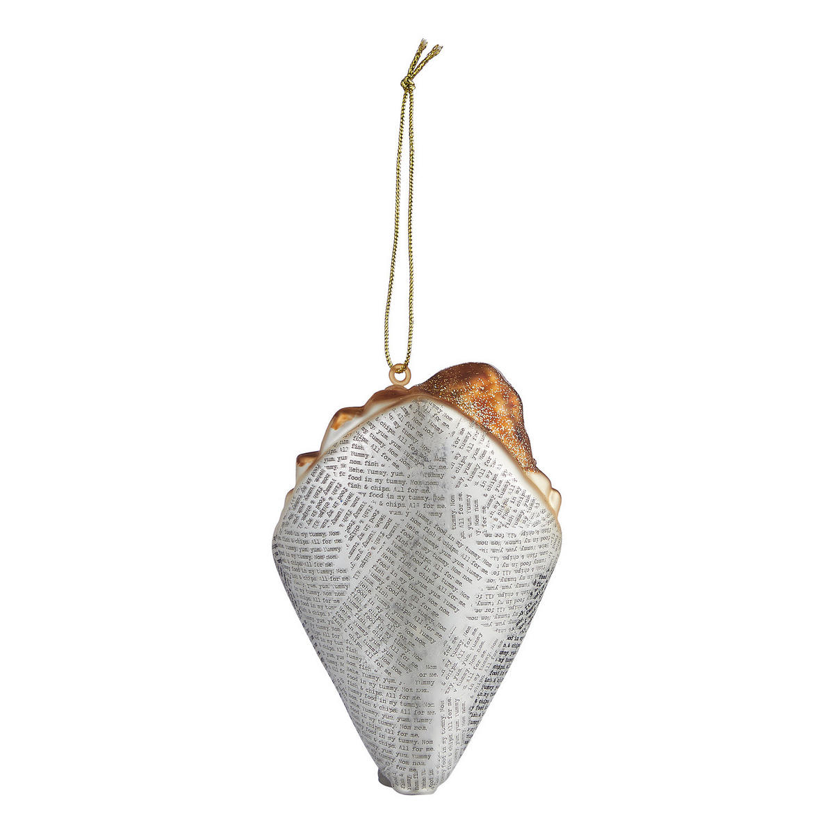 BAUMANHÄNGER Hang On Pommes Tüte - Creme, Glas (7/10/5cm) - Butlers