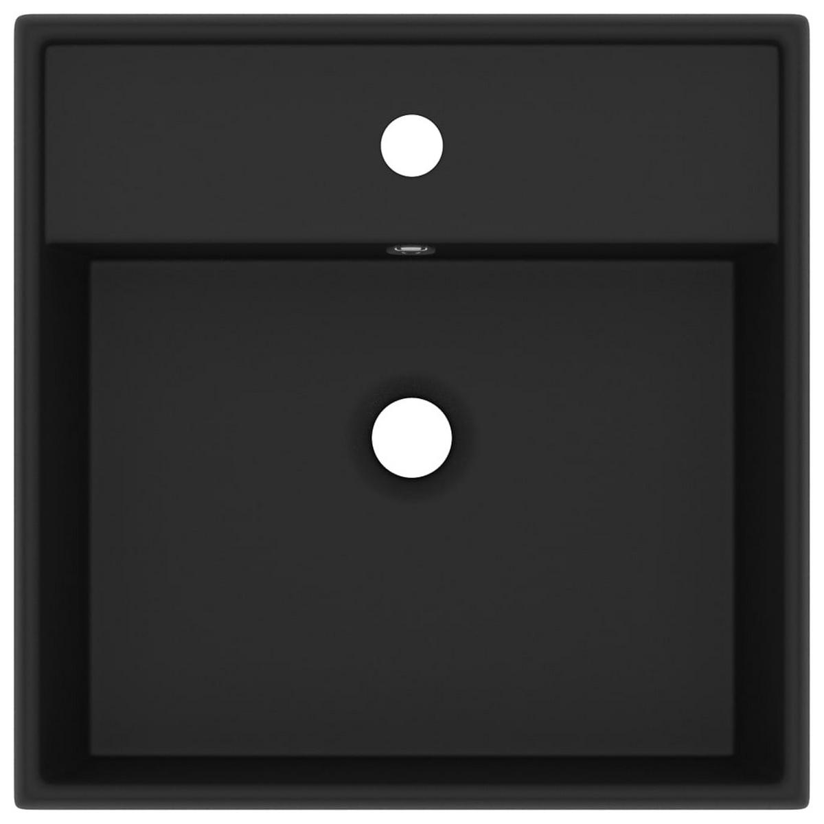 WASCHBECKEN Langford 41/41/15 cm - Schwarz, Keramik (41/15/41cm) - Nettlife