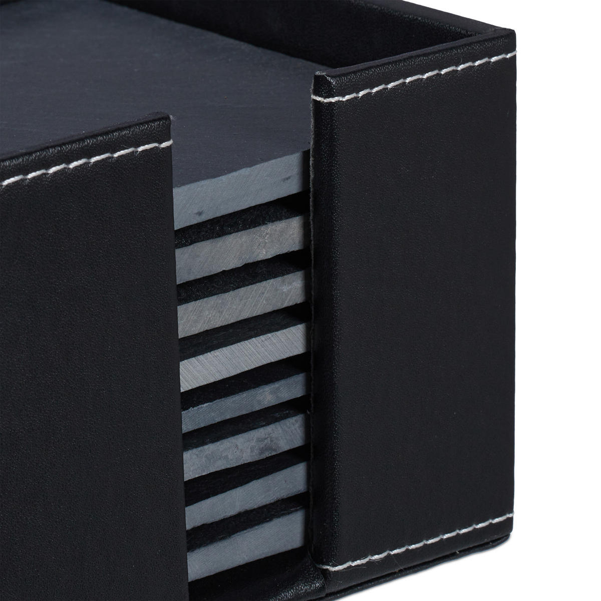 8XPODLOŽKY z bridlice - viacfarebná, plast/kameň (11.5/11.5cm) - Relaxdays