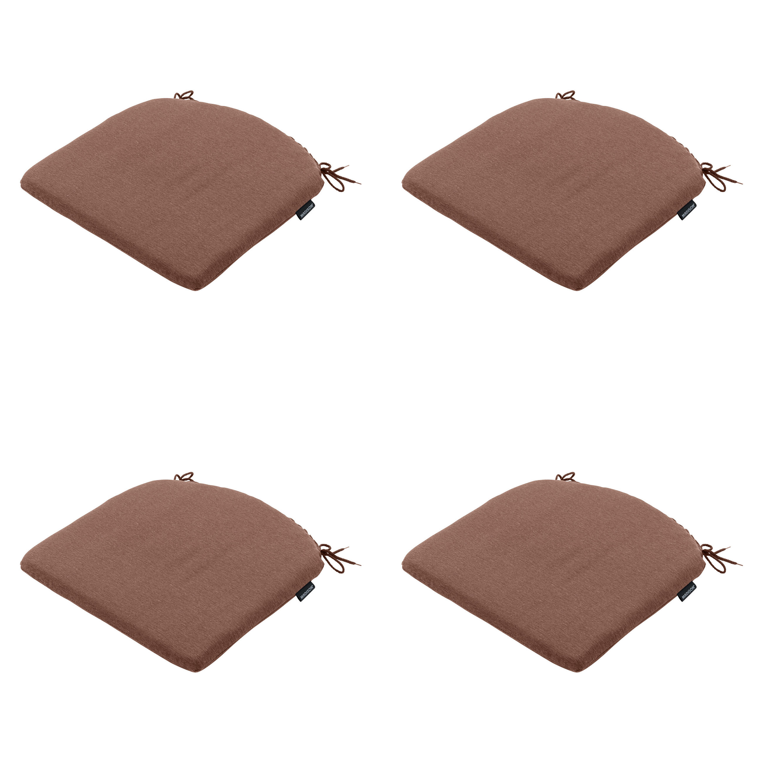 SITZKISSEN Panama - Braun - 46/48/4,5 cm - 4er-Set - Braun, Textil (48/4/46cm) - Madison