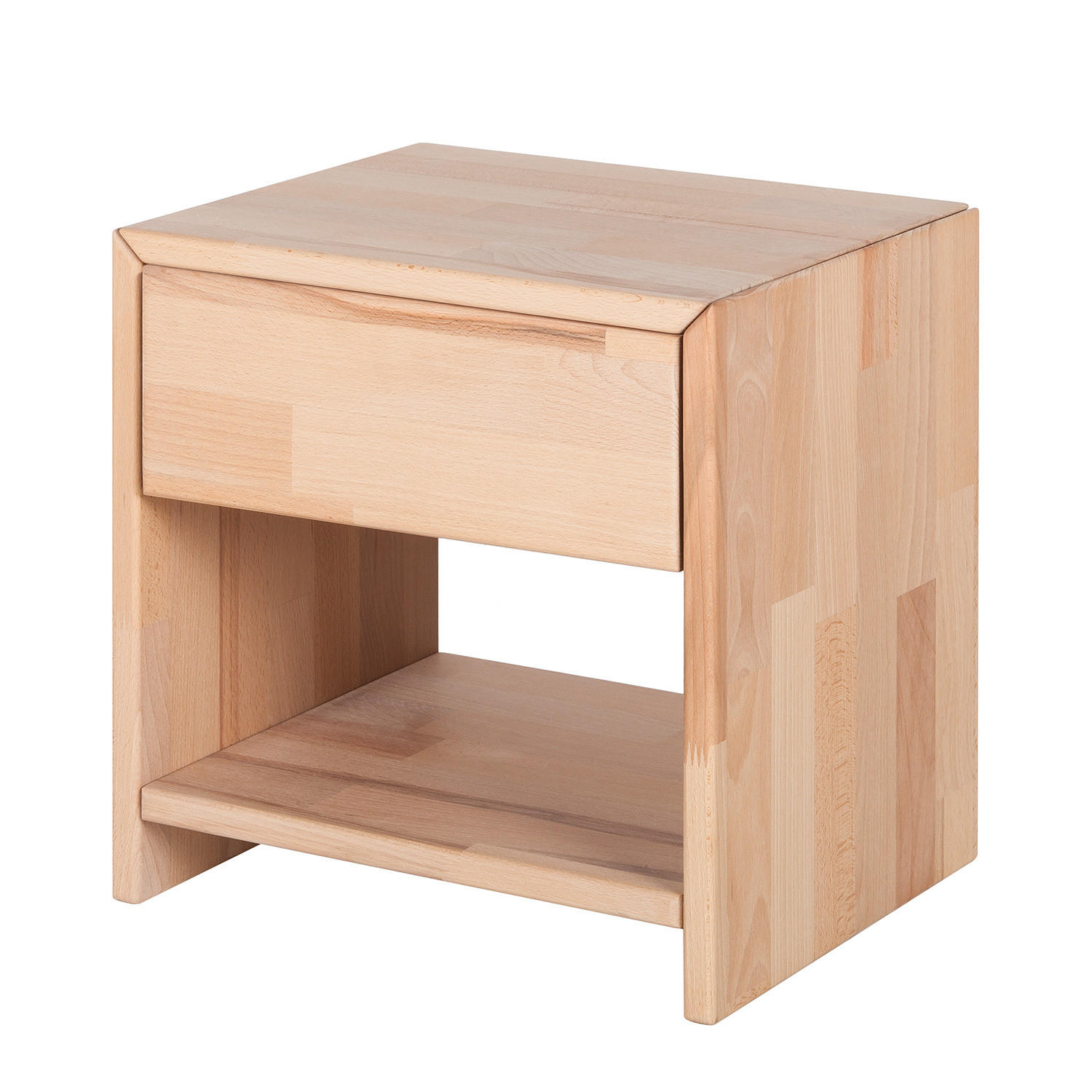 NACHTKOMMODE - Kernbuche - Kernbuche, Holz (40/40/33cm) - home24