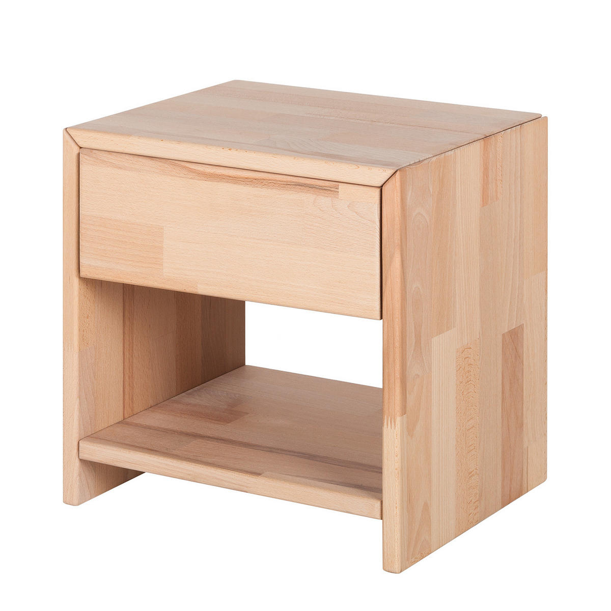 NACHTKOMMODE - Kernbuche - Kernbuche, Holz (40/40/33cm) - home24