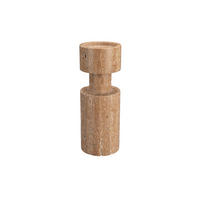 KERZENSTÄNDER Paros Travertin - Beige, Stein (10/27/10cm) - Dutchbone