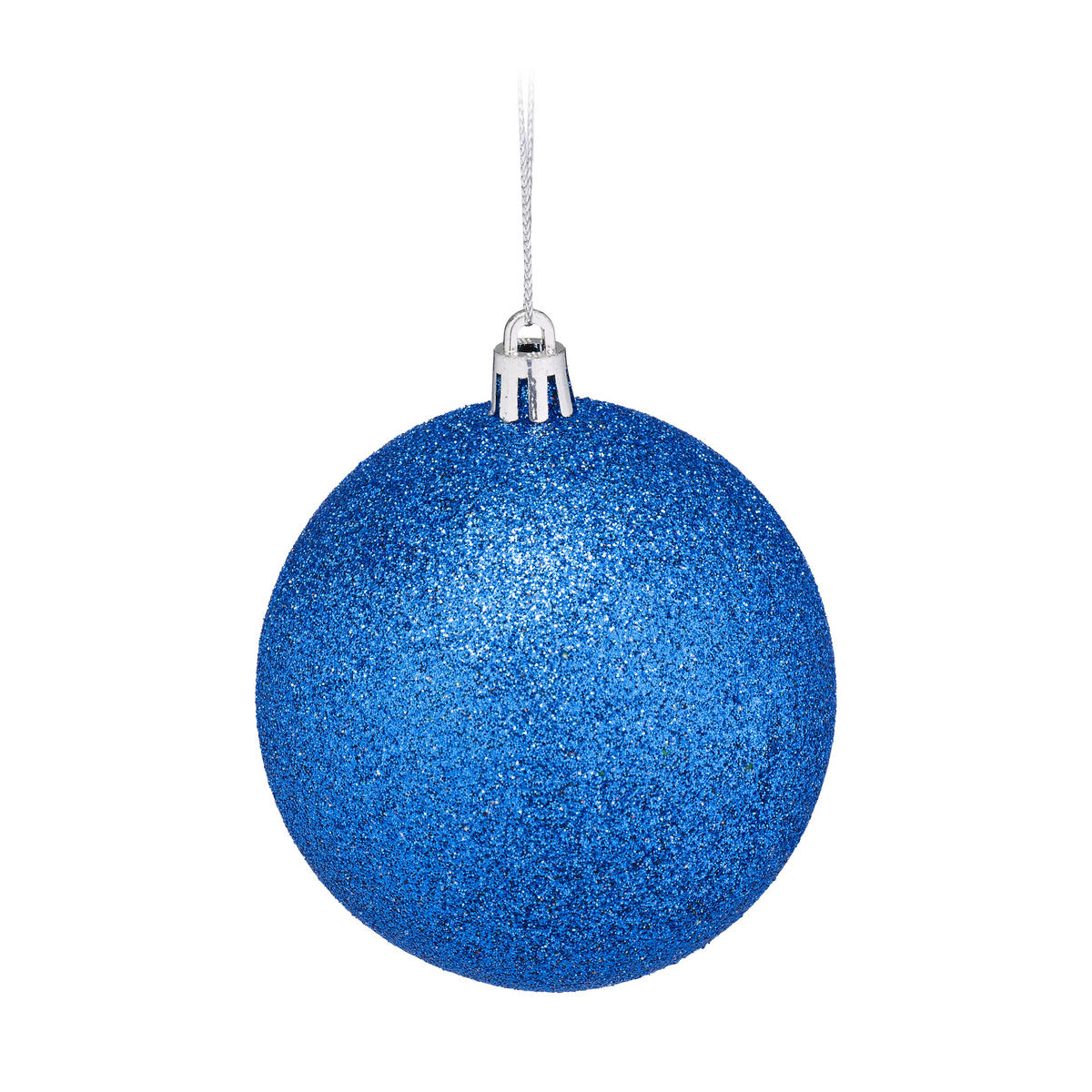 WEIHNACHTSKUGELN-SET 110-tlg. - Blau, Kunststoff (8/9/8cm) - Relaxdays