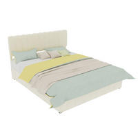 POLSTERBETT 160/200 cm DE-32948 mit Stauraum und Matratze Beige - Beige, Metall (160/200cm) - ComfortXL