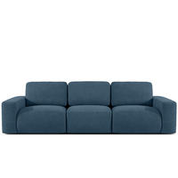 3-SITZER SOFA ZUCCO, Dunkelblau - Dunkelblau, Holz/Holzwerkstoff (292/85/100cm) - KONSIMO®
