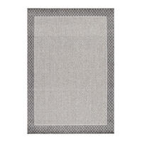TEPPICH Outdoor Flachgewebe Bordüre Polypropylen Balkon Creme Läufer 80x250 - Creme, Textil (80/250cm) - KADIMA DESIGN