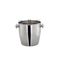 WEIN-/SEKT Flaschenkühler Hochglanz poliert (H) 24 x (Ø) 24 cm - Silberfarben, Paraffin (24/24cm) - Hermann Bauer jun. Kollektion GmbH