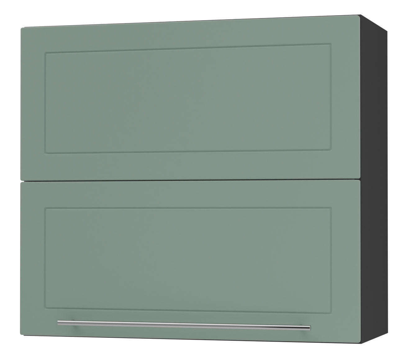 KÜCHENHÄNGESCHRANK Kvantum W8B/80 Mint Matt / Schwarz Matt 80 / 32,5 / 72cm - Schwarz/Mintgrün, Holz/Holzwerkstoff (80/72/32.5cm) - Feldmann-Wohnen