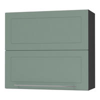 KÜCHENHÄNGESCHRANK Kvantum W8B/80 Mint Matt / Schwarz Matt 80 / 32,5 / 72cm - Schwarz/Mintgrün, Holz/Holzwerkstoff (80/72/32.5cm) - Feldmann-Wohnen