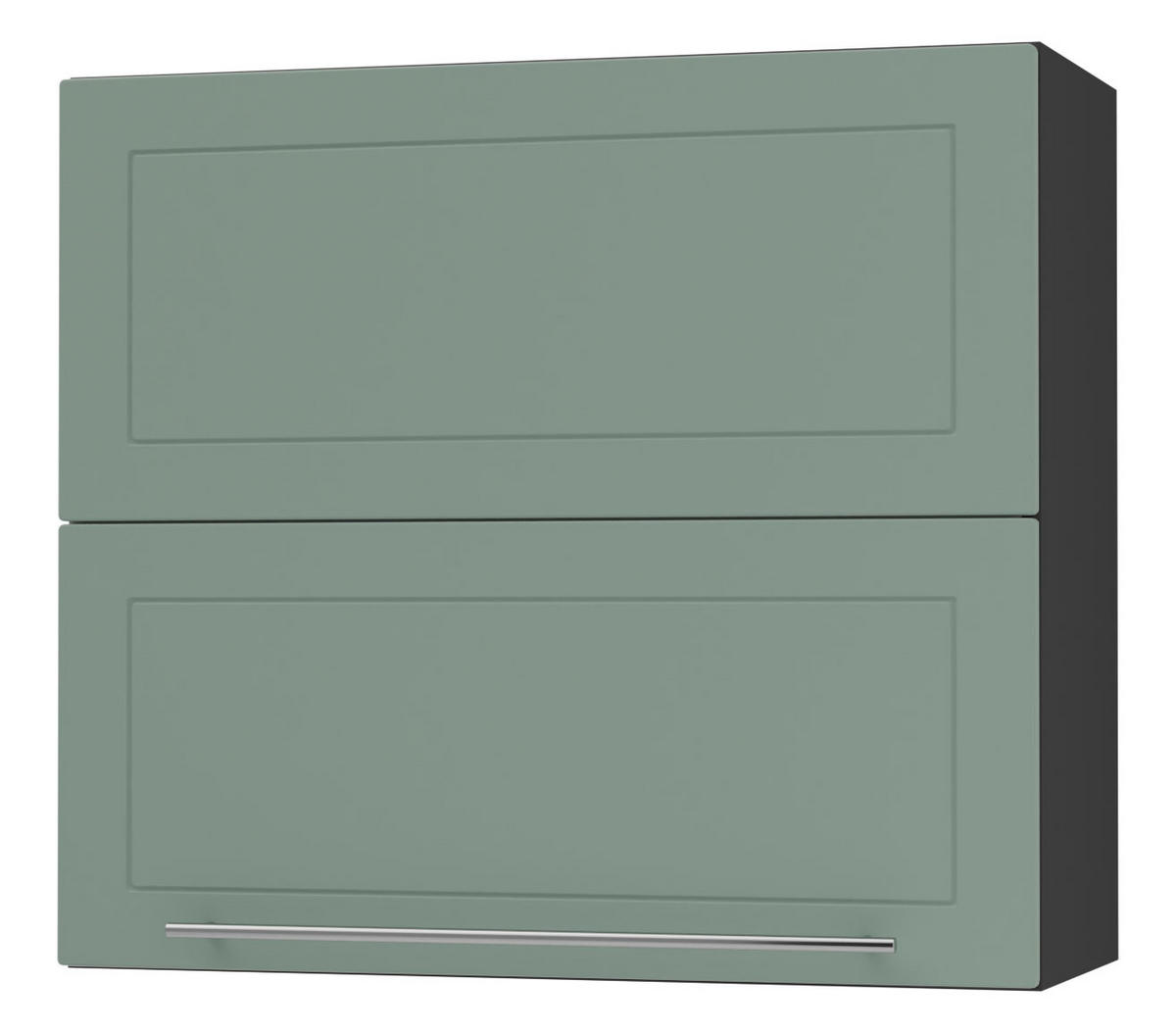 KÜCHENHÄNGESCHRANK Kvantum W8B/80 Mint Matt / Schwarz Matt 80 / 32,5 / 72cm - Schwarz/Mintgrün, Holz/Holzwerkstoff (80/72/32.5cm) - Feldmann-Wohnen