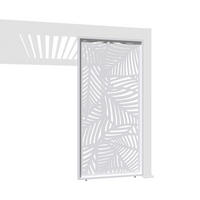 SEITENWAND für Pergola Dekorative Wand aus Aluminium Weiß 113 cm - Weiß, Metall (113/234/6cm) - WEIDE