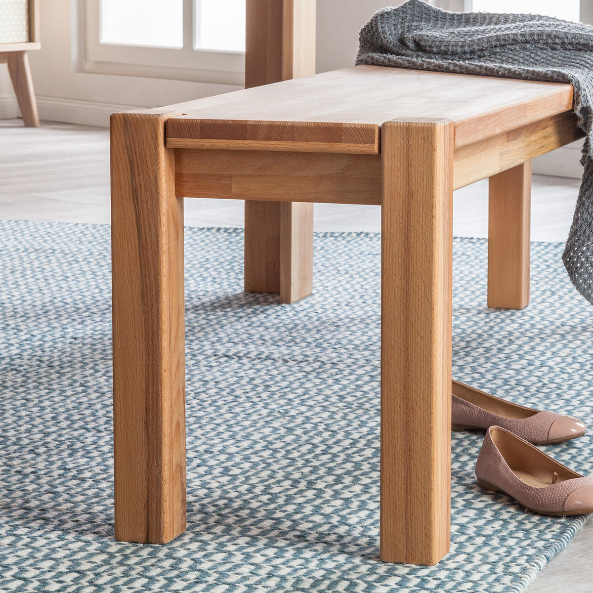 SITZBANK - Kernbuche massiv - Kernbuche, Holz (160/45/35cm) - home24