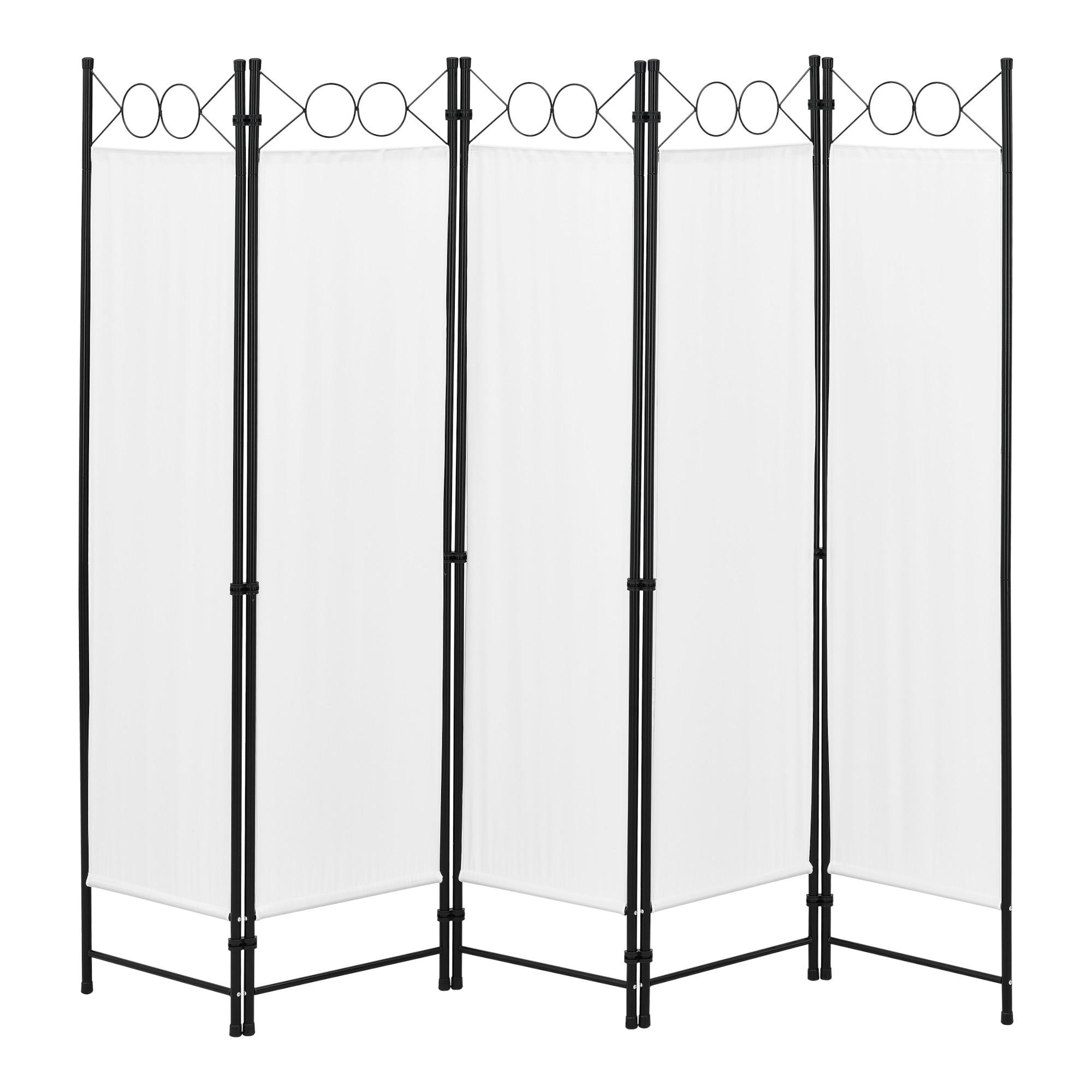 SICHTSCHUTZ Saragossa - Weiß, Textil/Metall (200/2cm) - [en.casa]