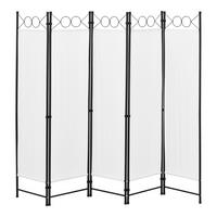 SICHTSCHUTZ Saragossa - Weiß, Textil/Metall (200/2cm) - [en.casa]