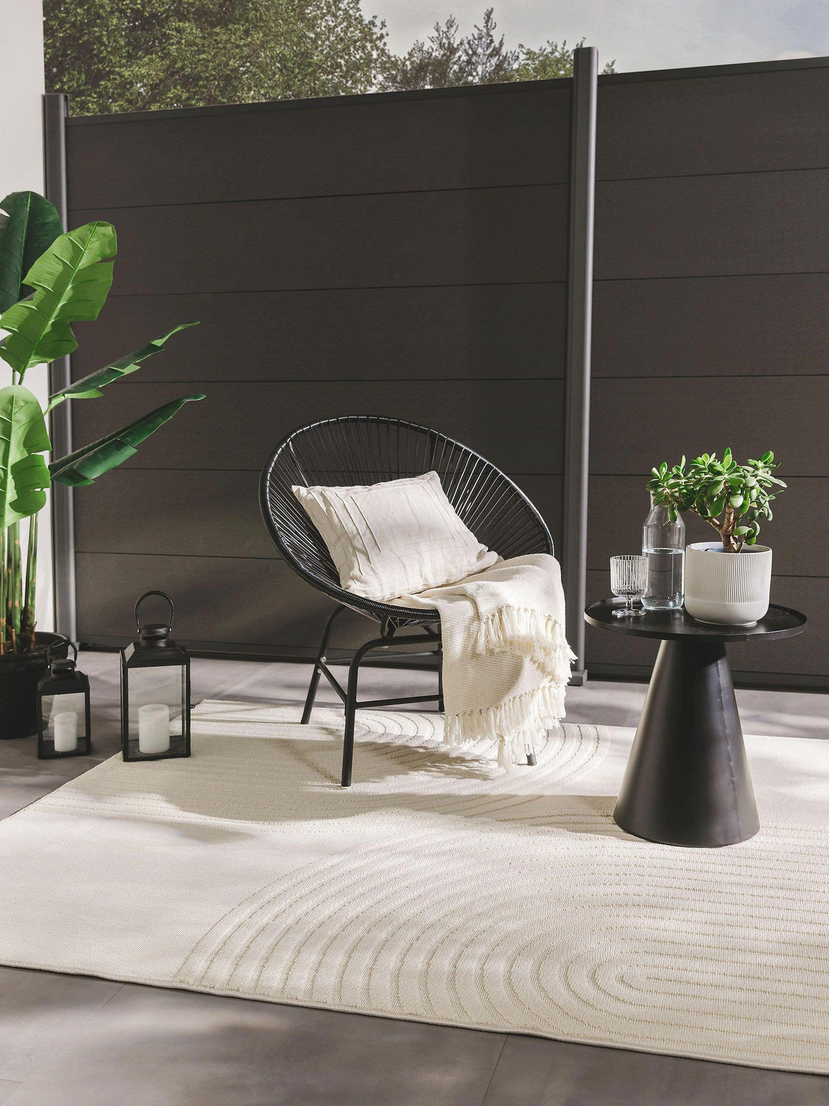 OUTDOORTEPPICH Taro Cream 80x150 cm - Creme, Textil (80/150cm) - benuta Pop