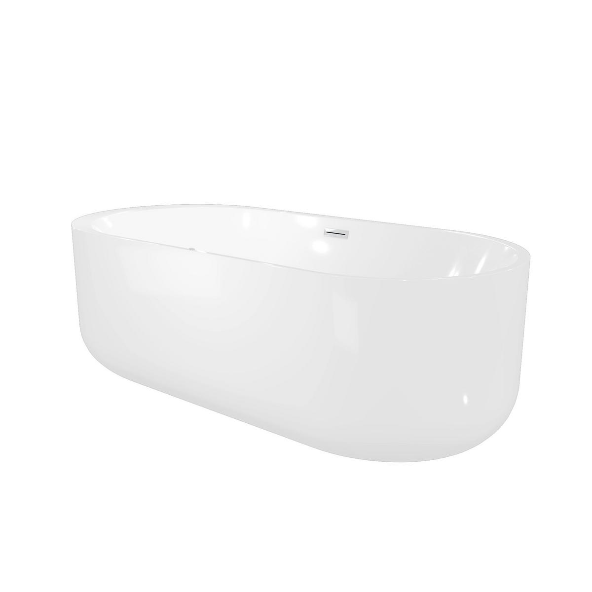 WHIRLPOOL freistehende Badewanne F16 170x80 Luftmassage - Weiß, Glas/Kunststoff (80/58/170cm) - AcquaVapore by Sandra Jentho