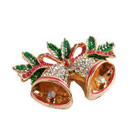 MAGNET Xmass bell, Dekorative Weihnachtsdeko - Grün, Metall (4/1/12cm) - home&you