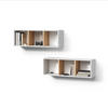 WANDREGAL Lorena Weiß/Goldkraft Eiche 90 x 30 cm 2er Set - Weiß, Holzwerkstoff (90/30/22cm) - Livinity®