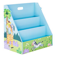 KINDERBUCHERREGAL 3-stöckiges großes, Blau, 48cm - Blau, Holz (48/48/30cm) - Teamson Kids