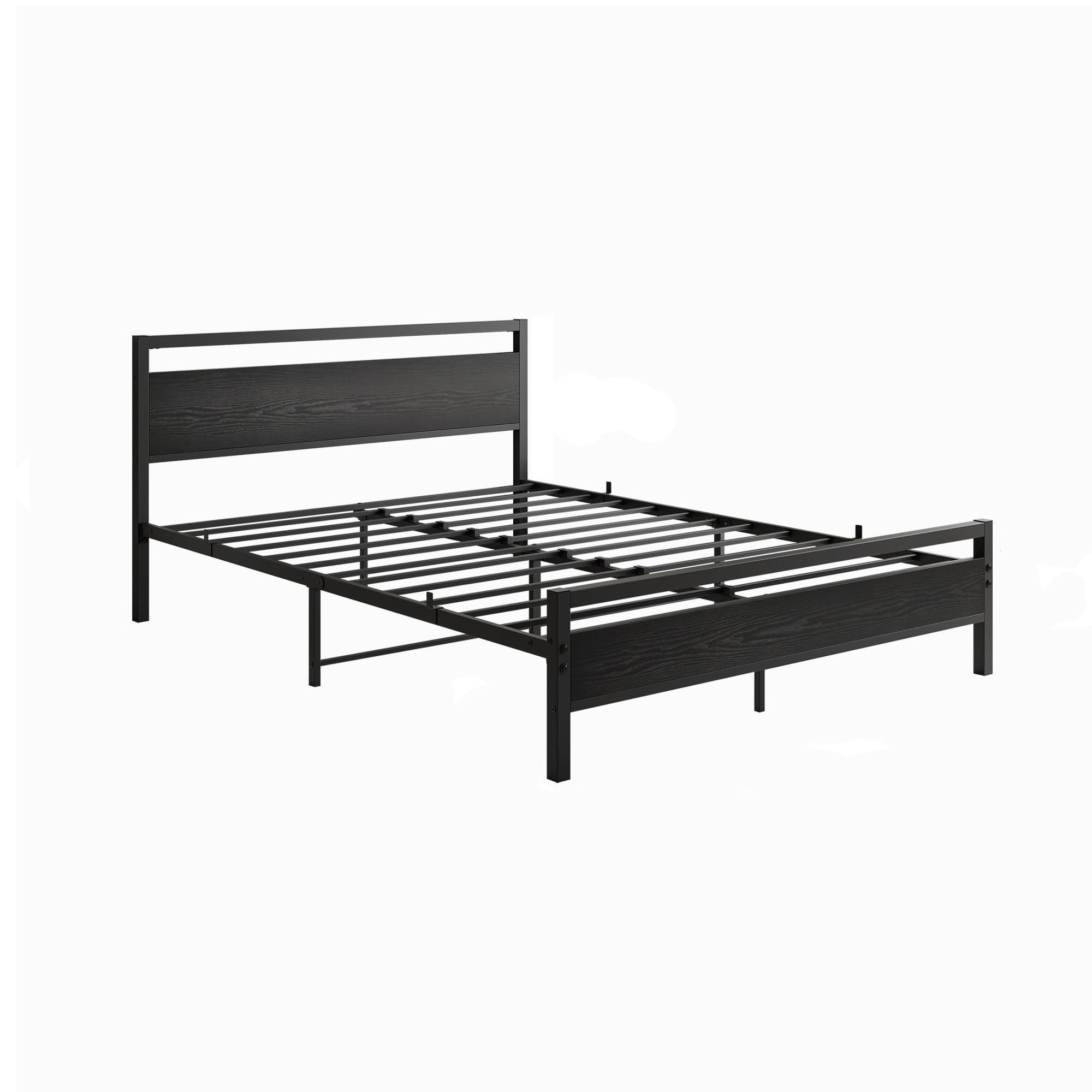 METALLBETT 140/200 cm DE-33024 mit Lattenrost und Stauraum Schwarz - Schwarz, Metall (140/200cm) - ComfortXL