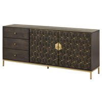 SIDEBOARD Mango 180x40x77 grau geölt DIAMOND #110 - Grau, Holz (180/77/40cm) - Massivmoebel24